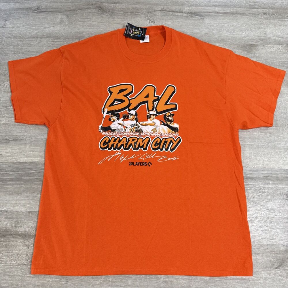 Baltimore Orioles Shirt Men’s 2XL Orange Holliday Henderson Rutschman Mullins